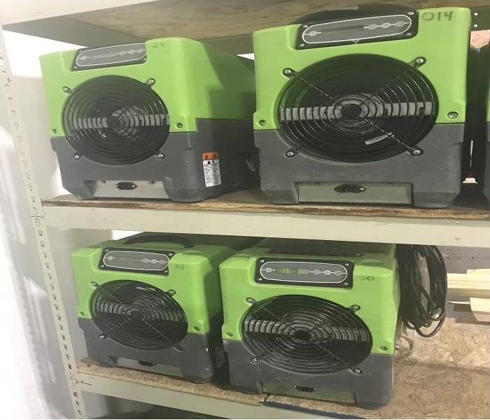 SERVPRO branded green equipment