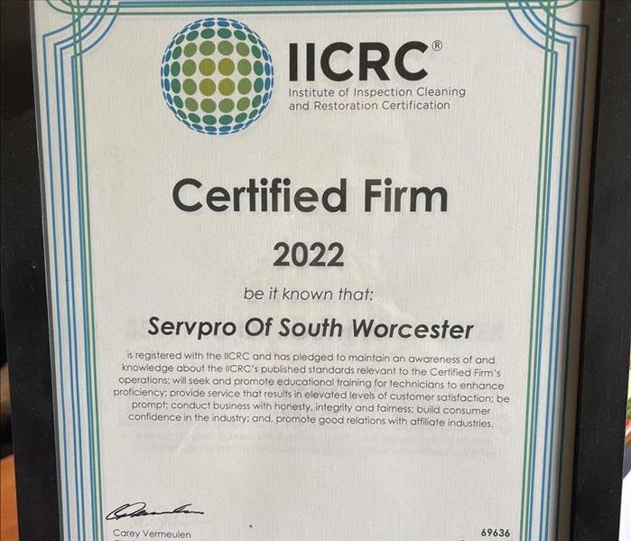 2022 IICRC Certified Firm