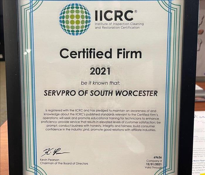 2021 IICRC Certified Firm
