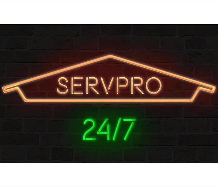 Neon Sign of SERVPRO 24/7