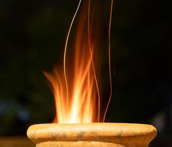 close up picture of fire pit fire